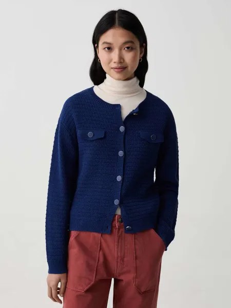 Кардиган с воротником-стойкой Ovs, цвет royal blue