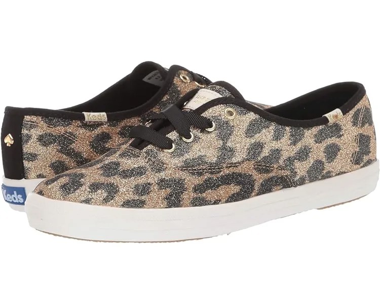 Кроссовки Keds Champion Leopard, цвет Tan Multi Glitter