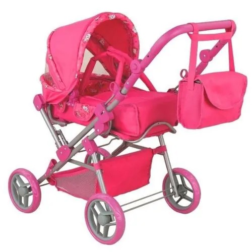 Коляска-трансформер Buggy Boom Infinia (8458) розовый/мишка