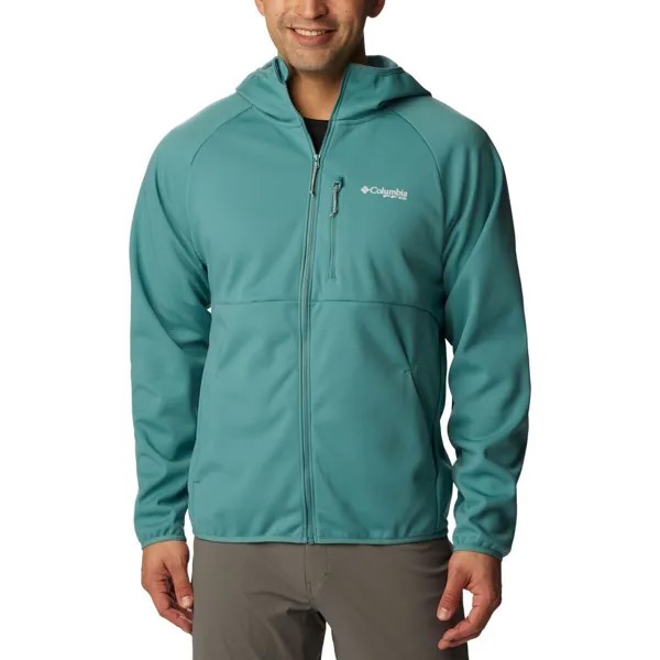 Куртка terminal stretch softshell с капюшоном Columbia, бирюзовый