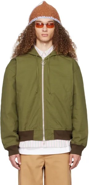 Утепленный бомбер цвета хаки Acne Studios