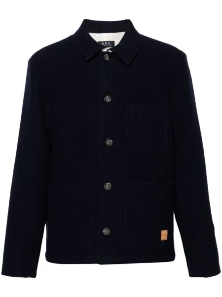 A.P.C. фетровая куртка-рубашка Emile, синий
