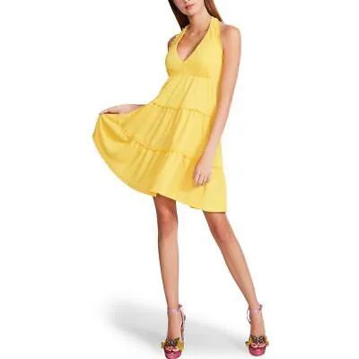 Женское трикотажное мини-платье Betsey Johnson на бретелях с лямкой на шее BHFO 0924