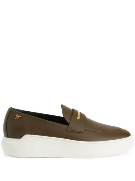 Giuseppe Zanotti лоферы New Conley, зеленый