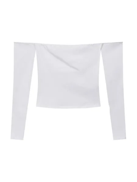 Лонгслив Pull&Bear, белый