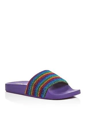 MARC JACOBS Женские фиолетовые босоножки Cooper Round Toe Platform Slip On Slide Sandals 41