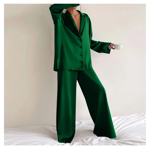 Пижама , размер 42, зеленый