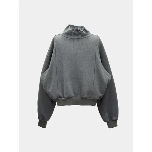 Свитшот Hed Mayner Hi Neck Cropped Sweatshirt Medium, размер M, серый