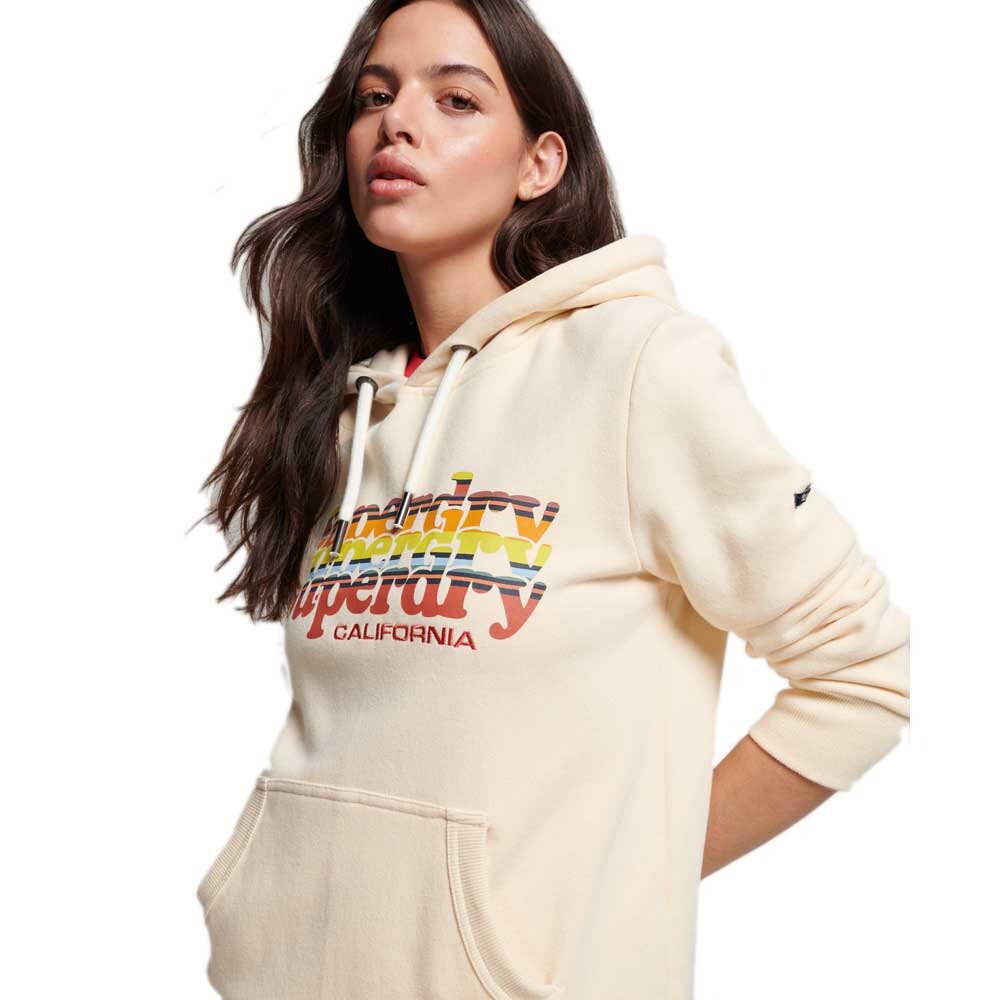 Худи Superdry Vintage Scripted Infill, бежевый