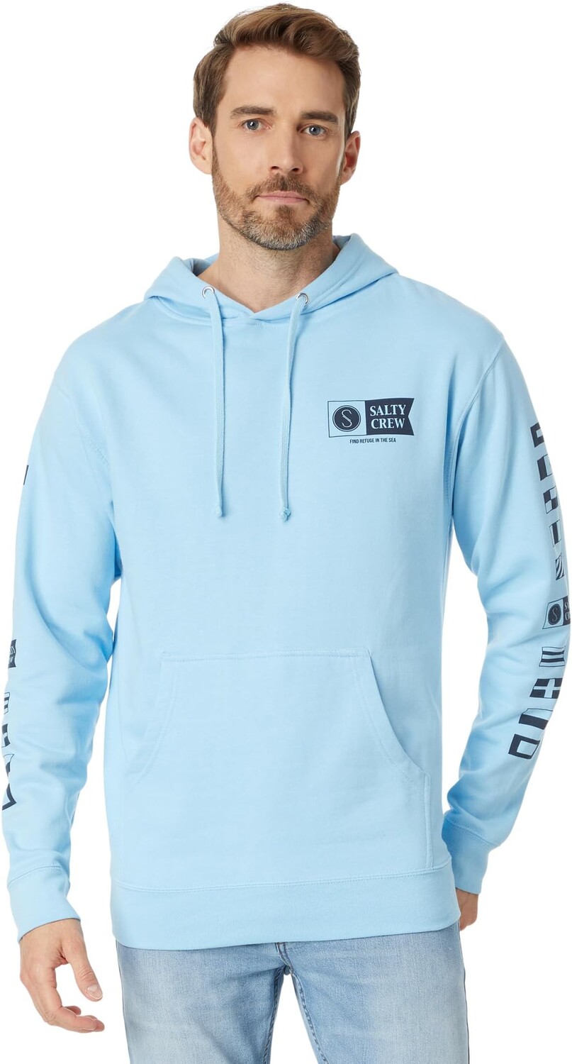 Толстовка Alpha Fleece Salty Crew, светло-синий