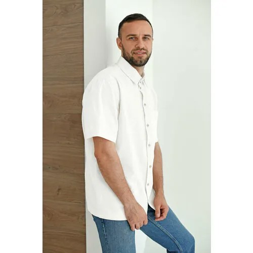 Рубашка Оптима Трикотаж, размер 54, белый