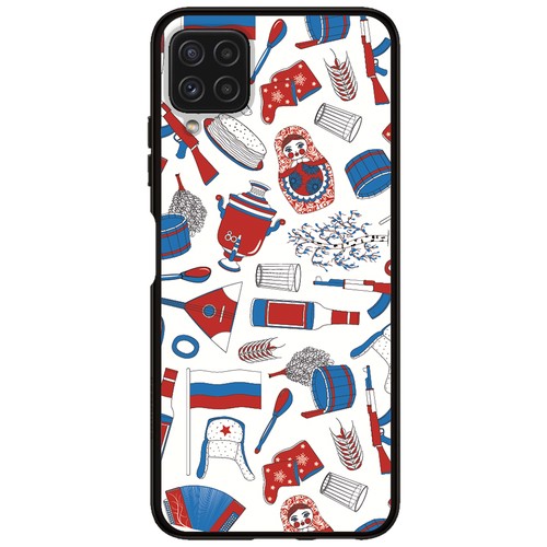 Силиконовый чехол с рисунком Символы России для Samsung Galaxy A22, Anycase PR0005422