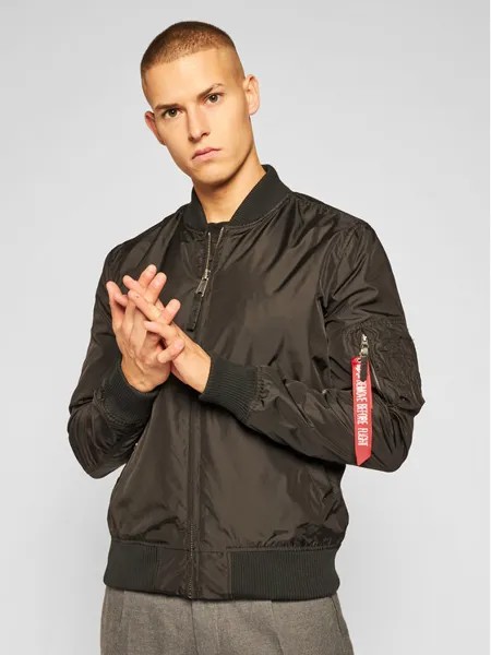 Бомбер стандартного кроя Alpha Industries, черный