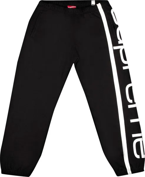 Спортивные брюки Supreme Big Logo Paneled Sweatpant 'Black', черный
