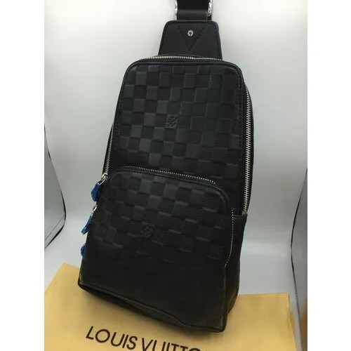 Сумка  кросс-боди Louis Vuitton повседневная, натуральная кожа, регулируемый ремень, черный
