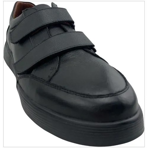 Mirko Osvaldo Мужские туфли из натуральной кожи на липучках (1408) Размер: 41, Цвет: Черный