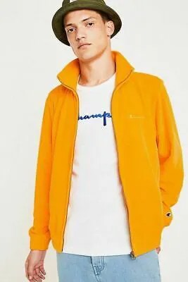 Champion Velour Zip Through Sweater Мужская золотая однотонная спортивная одежда Топ спортивной одежды