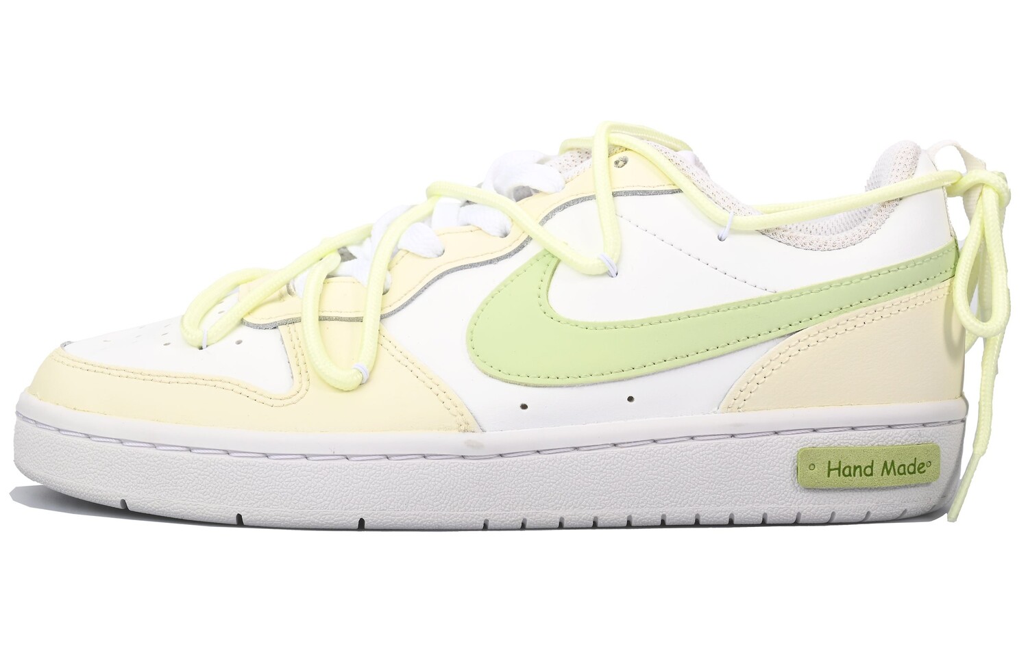 Кроссовки Nike Court Borough Skateboarding Shoes Women's Low-top Green/yellow/white, светло-зеленый