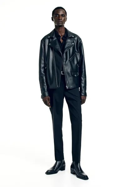 Куртка-рокер стандартного кроя H&M, черный