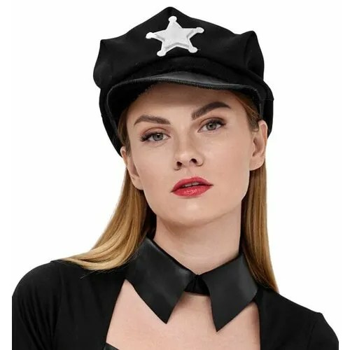 Карнавальная фуражка полицейская взрослая