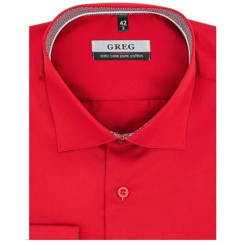Рубашка GREG, размер 174-184/43, красный