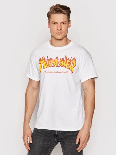 Футболка стандартного кроя Thrasher, белый