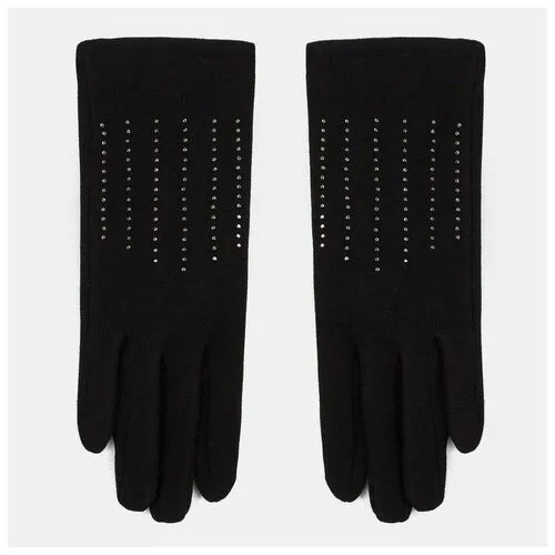 Перчатки женские, цвет чёрный, размер 7-8, HobbyLine