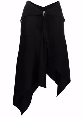 Givenchy юбка асимметричного кроя на молнии