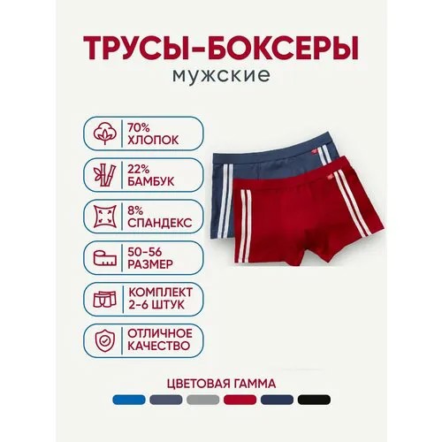 Трусы Vericoh, размер 3XL, красный, синий