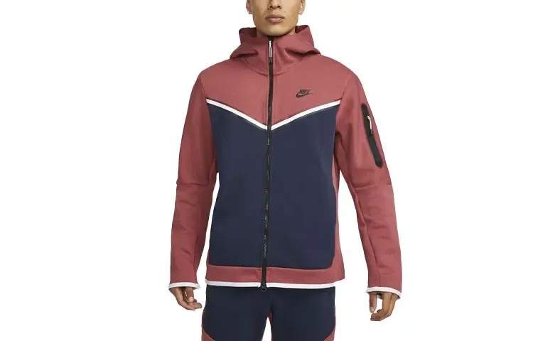 Толстовка с капюшоном Sportswear Tech Fleece Full Zip Nike, цвет Burgundy