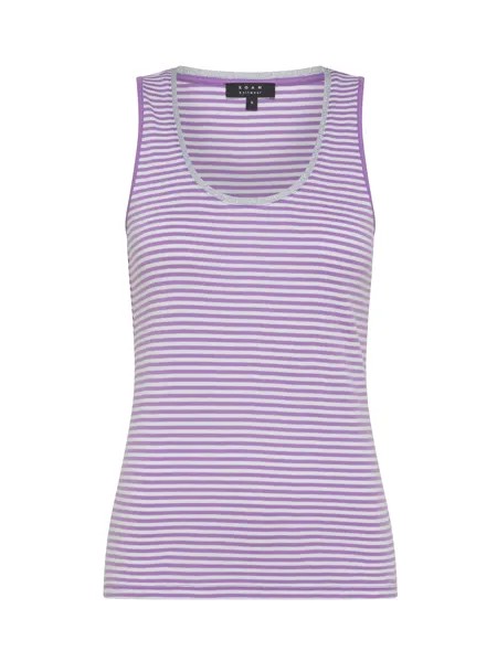 Koan Knitwear хлопковая майка в полоску, бледно-фиолетовый