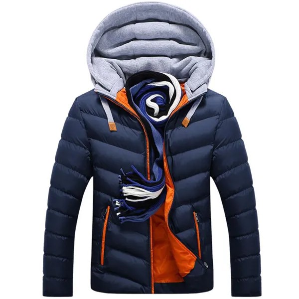 Парка мужская со съемной шапкой, утепленные мягкие пальто, мужские куртки и пальто на осень и зиму, мужская верхняя одежда, ветровка, парки