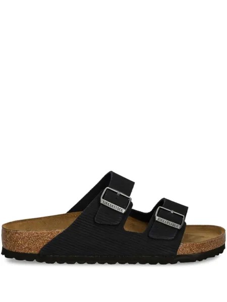 Замшевые шлепанцы Birkenstock Arizona, черный