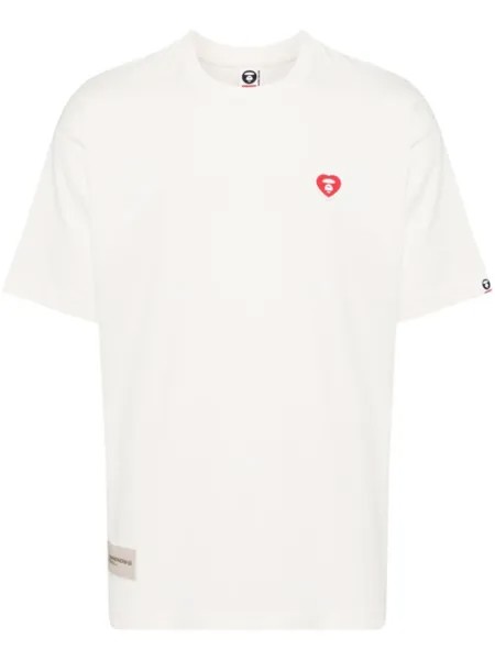 Футболка с логотипом AAPE BY *A BATHING APE, бежевый
