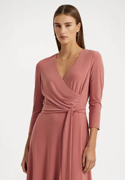 Платье из джерси Lauren Ralph Lauren CARLYNA SLEEVE DAY DRESS, цвет pink mahogany