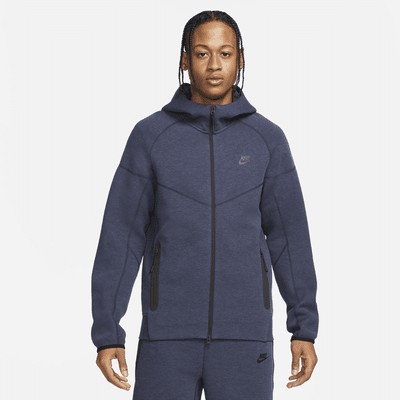 Худи Nike Sportswear Tech Fleece Windrunner, цвет Obsidian Heather/Black