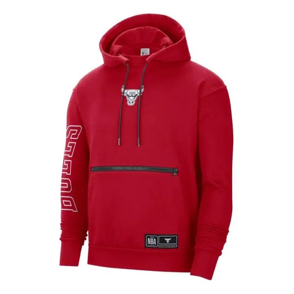 Толстовка Men's Nike NBA Chicago Bulls Casual Fleece Pullover Red, мультиколор