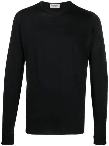 John Smedley джемпер с круглым вырезом, черный