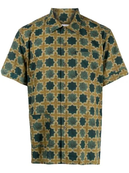 Engineered Garments рубашка с узором, синий