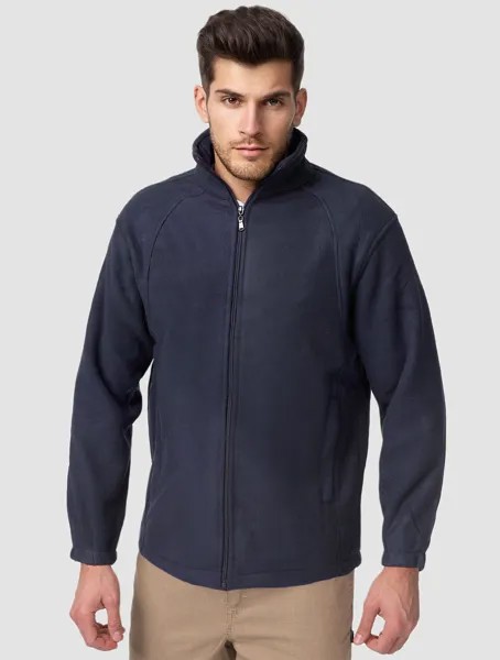 Толстовка Arizona Shopping Fleece Jacke Full Zip Übergangsjacke ohne Kapuze, темно-синий