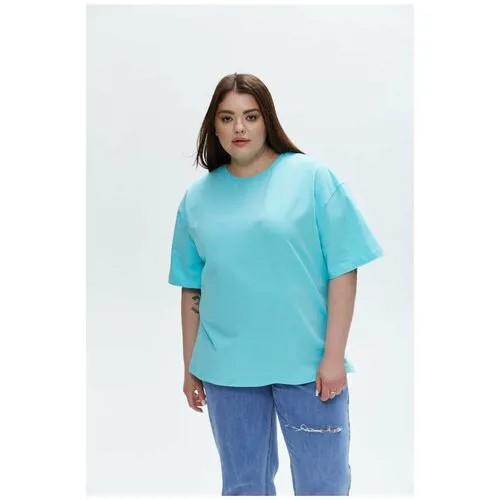 Футболка с круглым вырезом, мята (3XL)