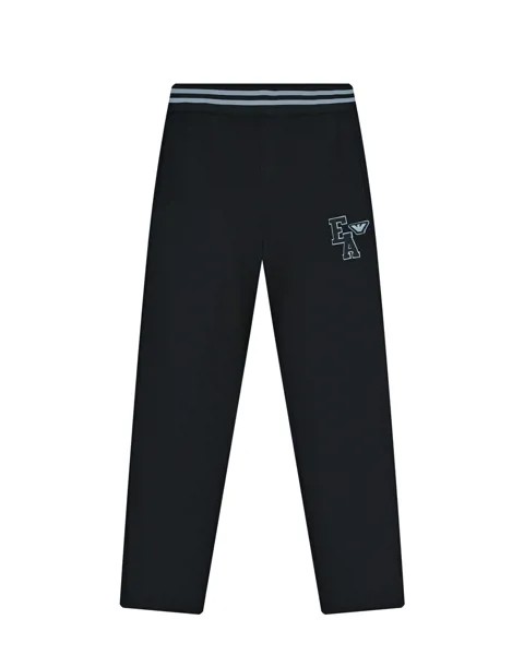 Синие спортивные брюки с логотипом Emporio Armani детские