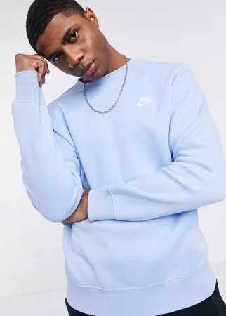 Голубой свитшот с круглым вырезом Nike Club
