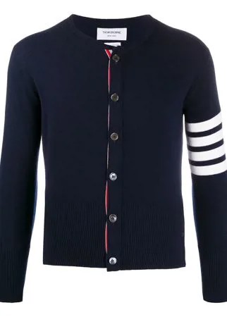 Thom Browne кардиган с круглым вырезом и полосками 4-Bar