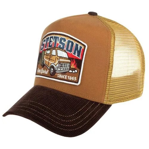Бейсболка с сеточкой STETSON арт. 7751186 TRUCKER CAP CAMPER (бежевый / черный), Размер: UNI