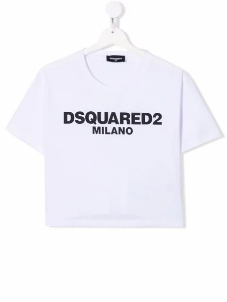 Dsquared2 Kids укороченная футболка с логотипом