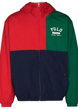 Polo Ralph Lauren спортивная куртка 1993-го года в стиле колор-блок с логотипом