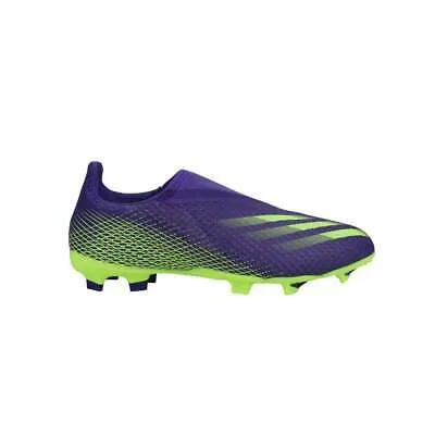 Adidas X Ghosted.3 Футбольные бутсы без шнурков с твердым покрытием для мальчиков, размер 4,5 м, Snea
