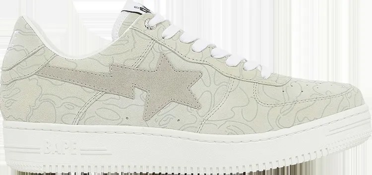 Кроссовки Solebox x Bapesta Light Beige Line Camo, серый