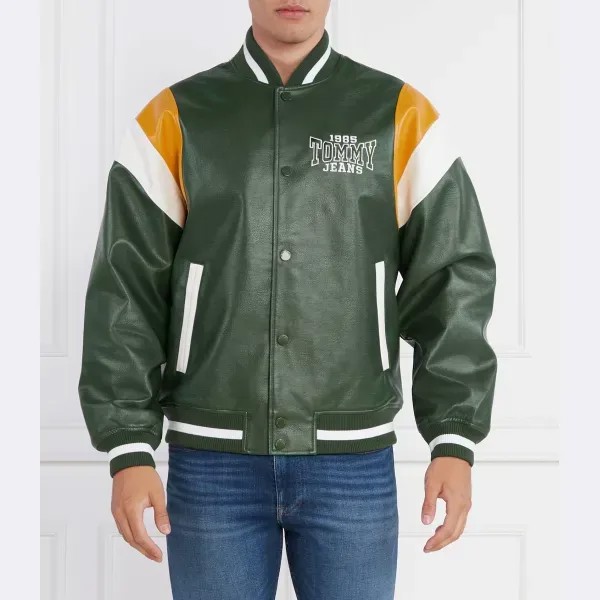 Бомбер стандартного кроя Tjm rlx Letterman Tommy Hilfiger, зеленый